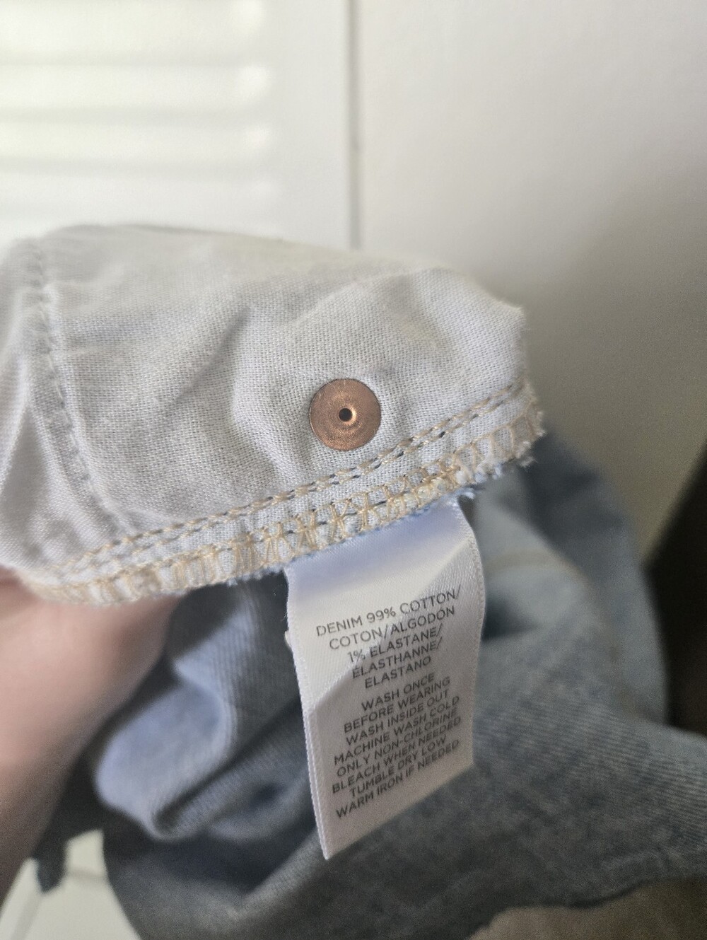 Loft Frayed Hem Denim Skirt Size 8 - Picture 4 of 4